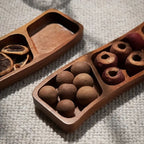 Minimaliste Plateau De Service En Bois Avec Compartiments - Valuna