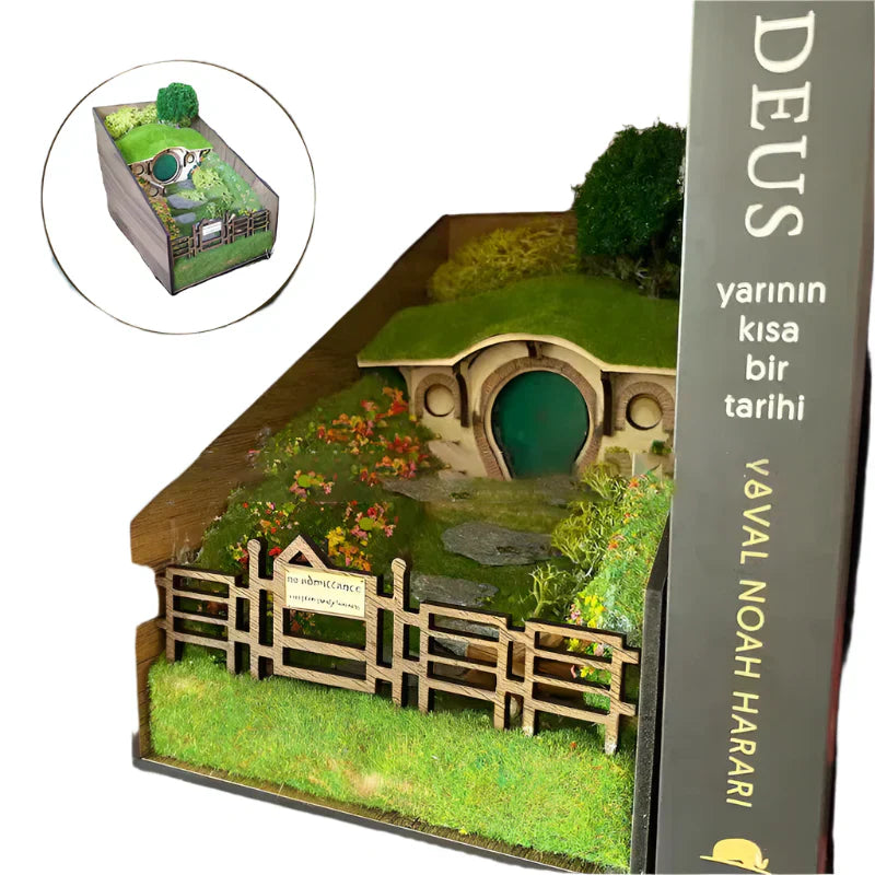 MiniScape Porte-Livres | Porte-Livres Décoratifs Faits Main avec Design de Microlandscape