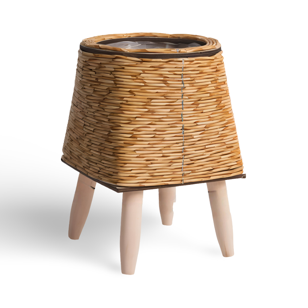 FauxRattan | Pot De Plante Rustique Fait Main – Panier À Fleurs Décoratif | Valuna