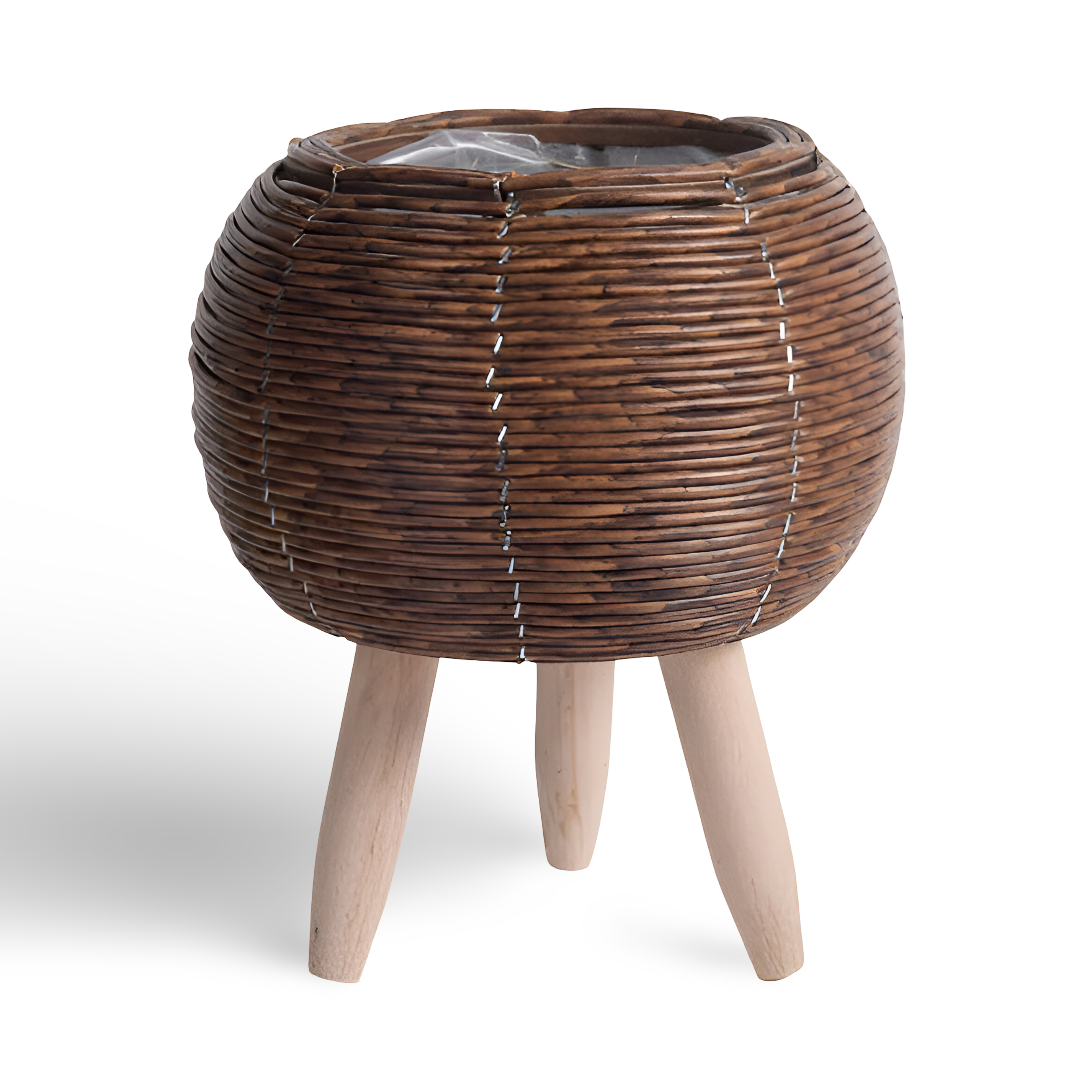 FauxRattan | Pot De Plante Rustique Fait Main – Panier À Fleurs Décoratif | Valuna