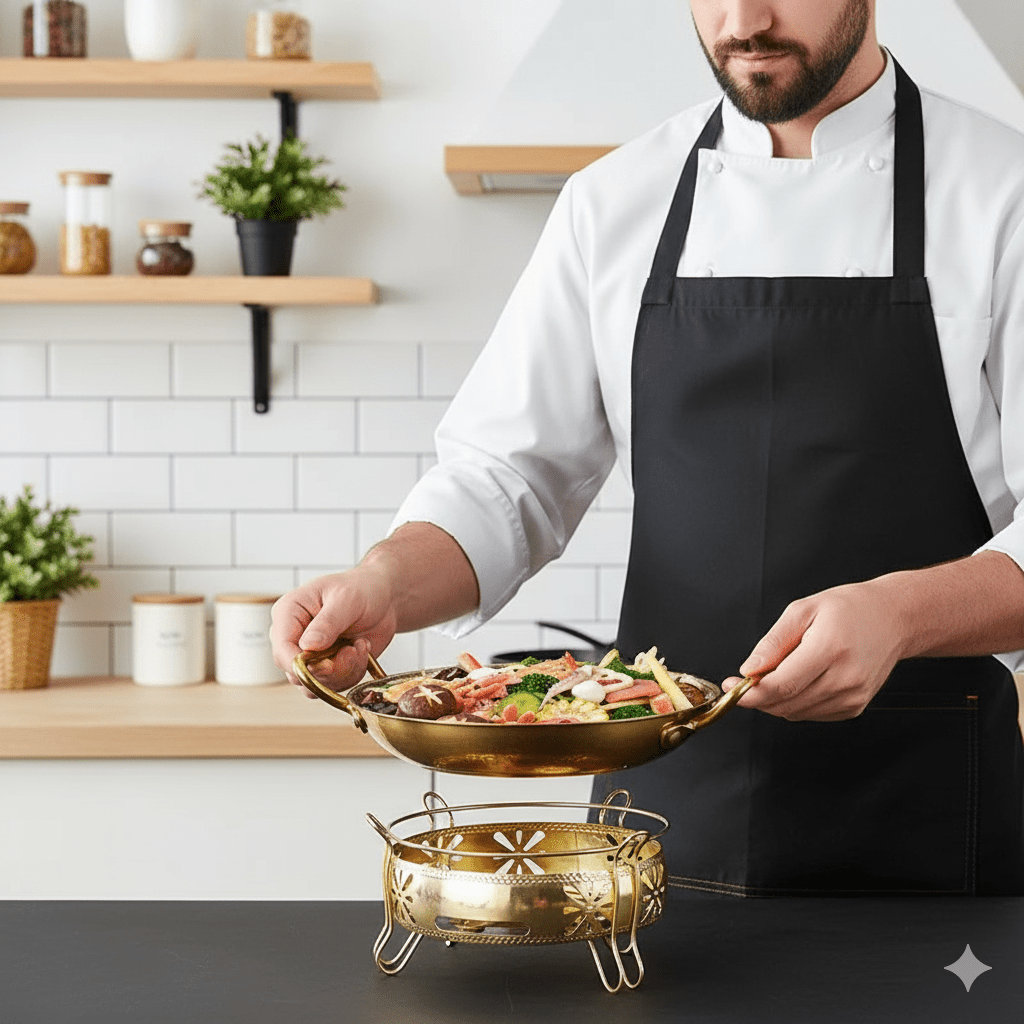 SteelChef | Casserole En Acier Inoxydable Martelé Pour Poêles, Sauces Et Cuisine Polyvalente | Valuna