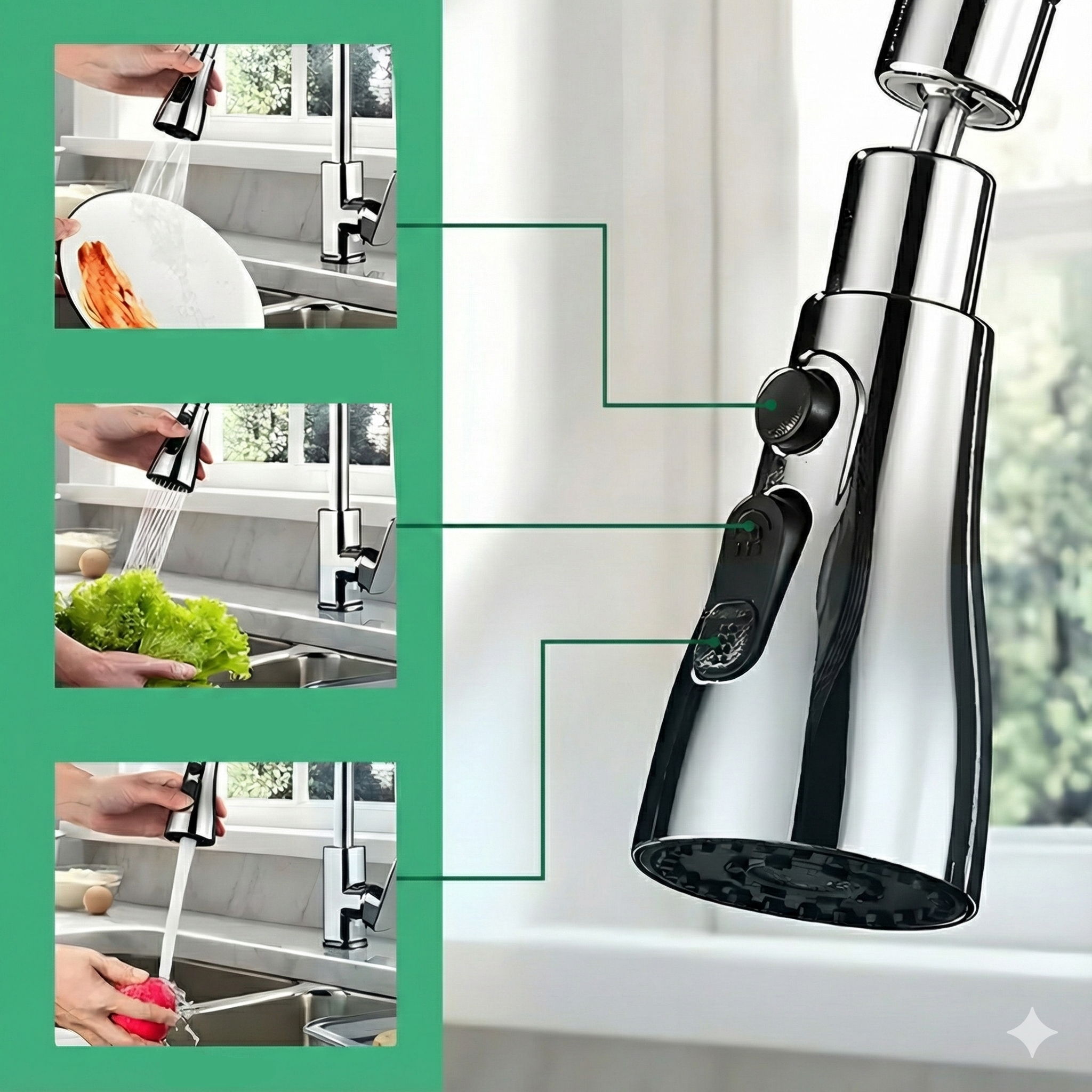 Prolongateur De Robinet Rotatif 360° Pour Cuisine - Valuna