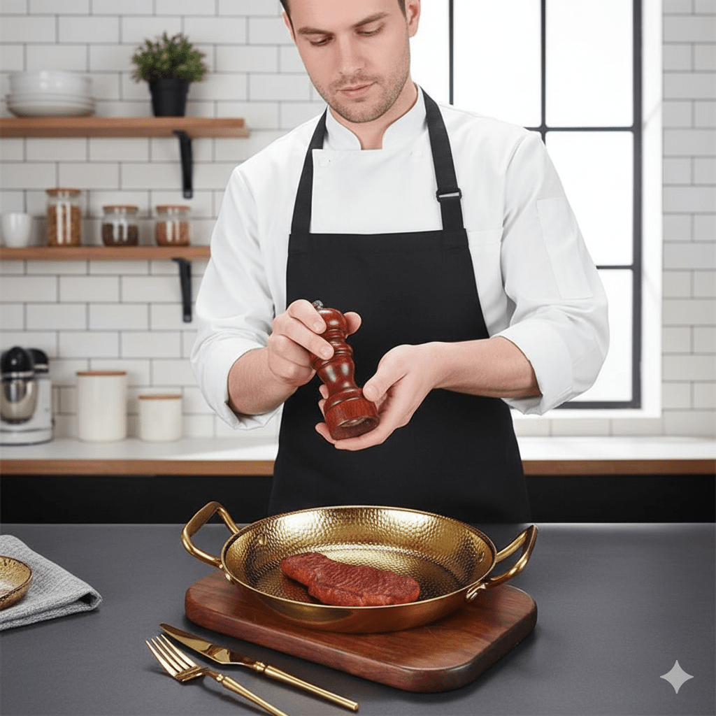 SteelChef | Casserole En Acier Inoxydable Martelé Pour Poêles, Sauces Et Cuisine Polyvalente | Valuna