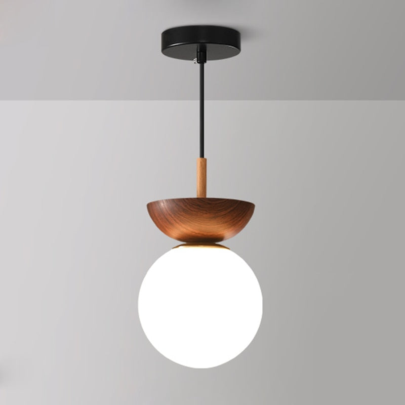 Vintora | Suspension En Fer Et Verre Au Design Élégant Et Aspect Bois Vintage | Valuna