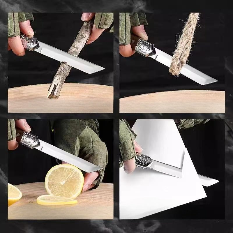 Couteau Utilitaire Artisanal | Poignée En Bois Japonais Et Coupe De Précision | Valuna