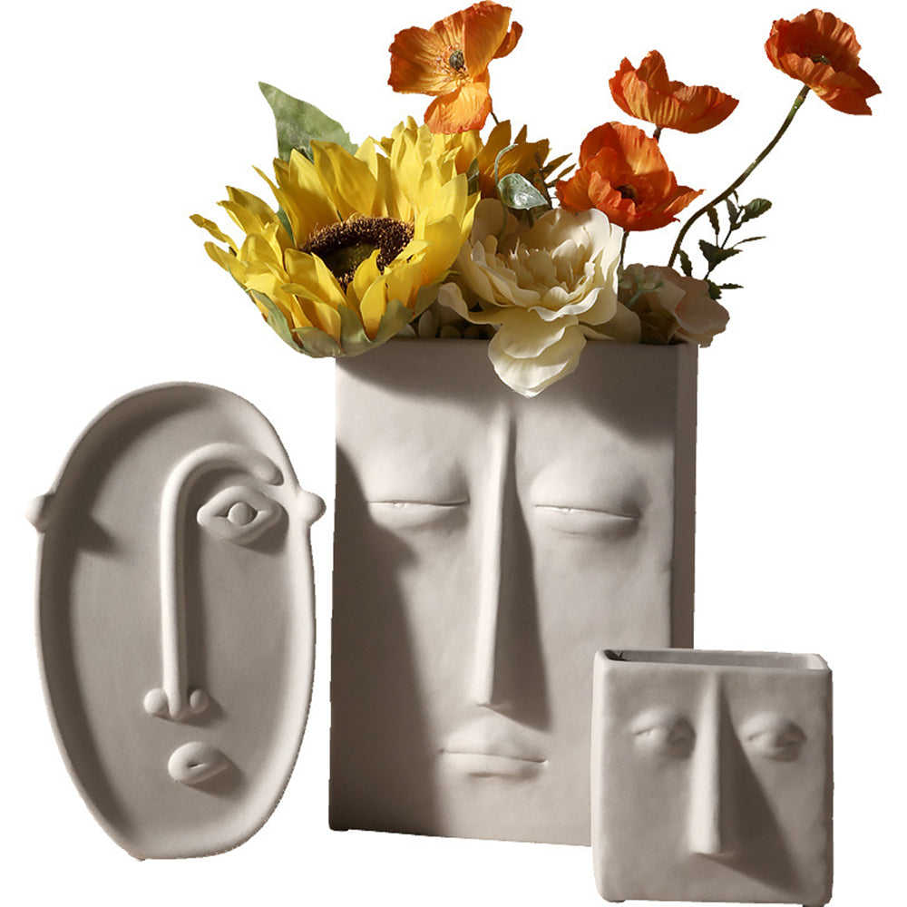 FaceForm | Vase De Sol Sculptural – Déclaration Artistique Moderne | Valuna