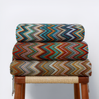 AcrylZagPlaid | Couverture en Polaire Boho Légère – Tricotée à la Main avec Pompons | Valuna