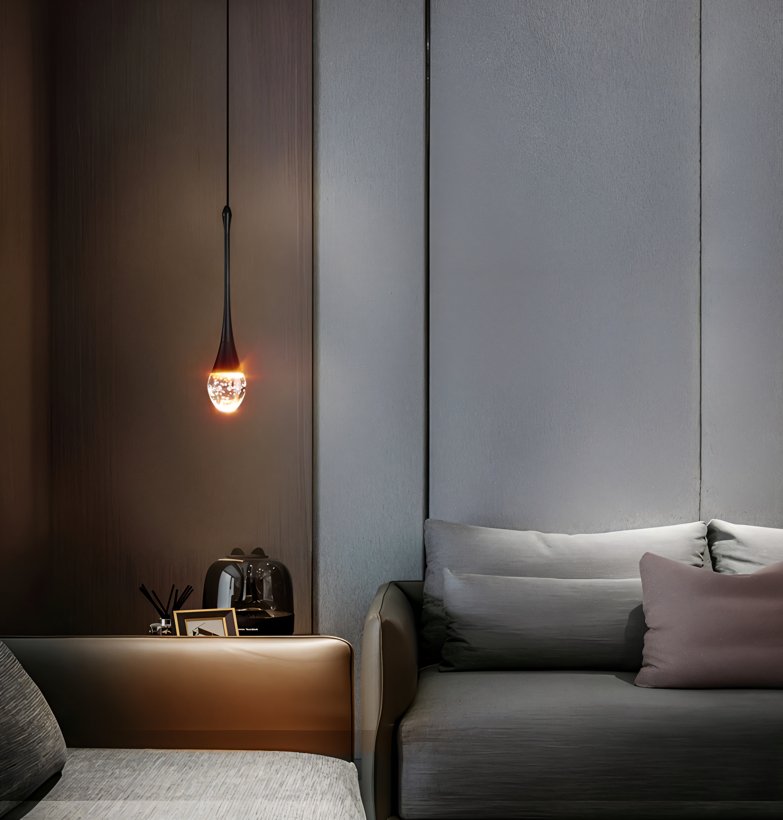 DropElegance | Lampe Suspension En Verre En Forme De Goutte – Élégance Pour Intérieur & Bureau | Valuna