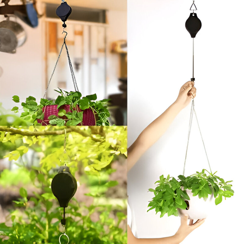 Chariot à Plantes Réglable | Système de Tirage Pour Intérieur et Extérieur | Valuna