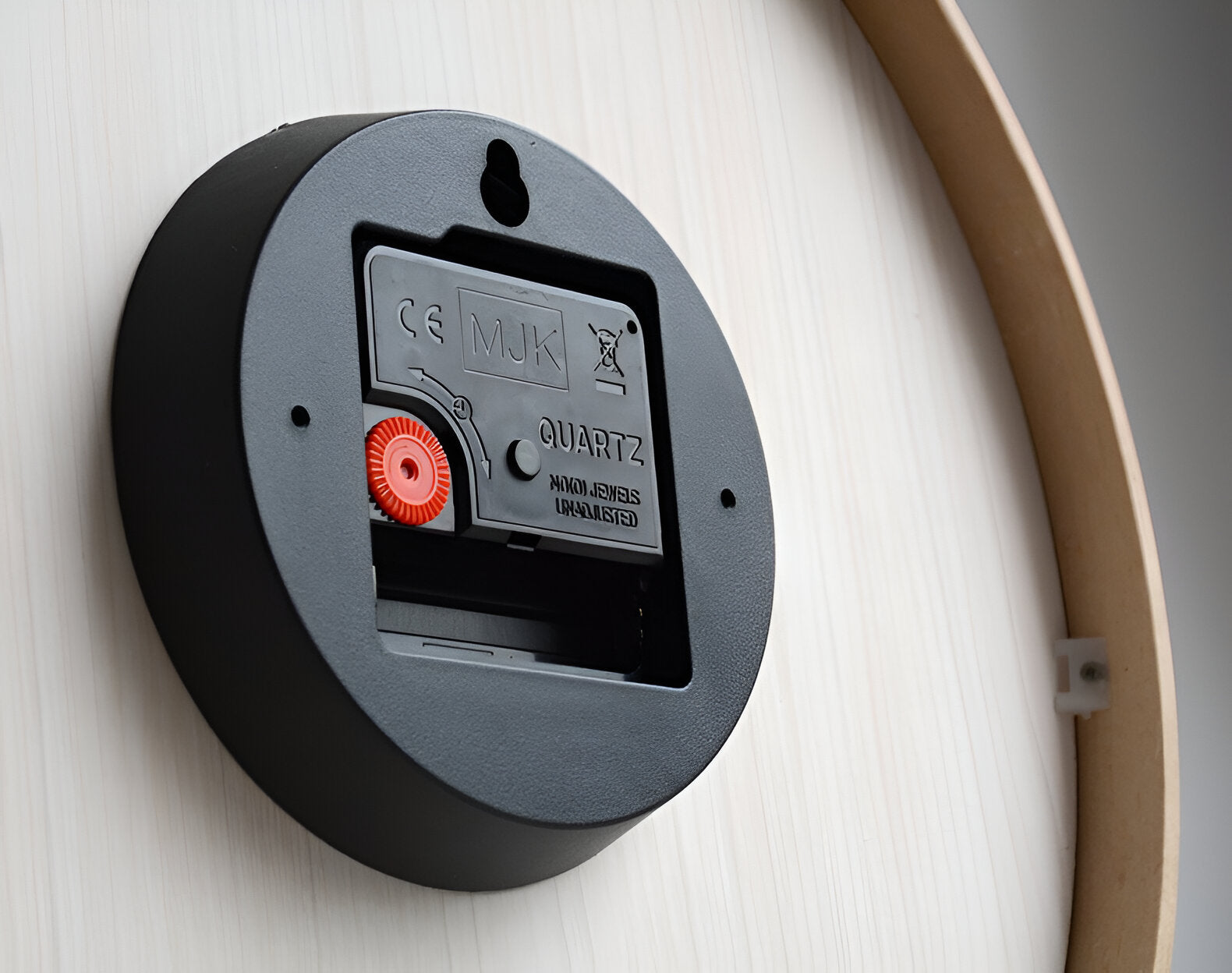 Horloge EleQuartz | Horloge Murale Ronde - Horloge Murale en Bois Nordique | Valuna