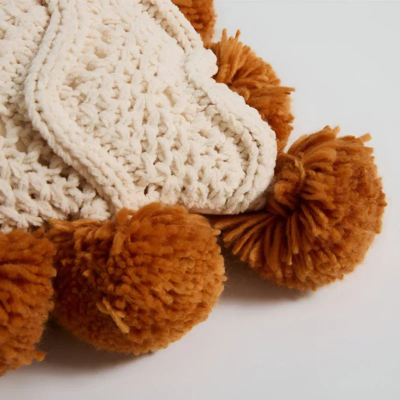 TasselNest | Housse De Coussin Décorative Avec Pompons Élégants | Valuna