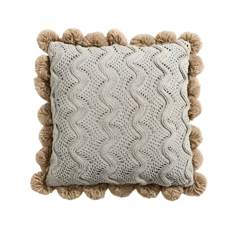 TasselNest | Housse De Coussin Décorative Avec Pompons Élégants | Valuna