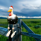 Poule Aux Grands Yeux | Statue De Jardin En Résine Artisanale Résistante | Valuna