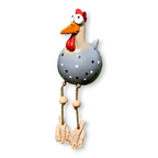 Poule Aux Grands Yeux | Statue De Jardin En Résine Artisanale Résistante | Valuna