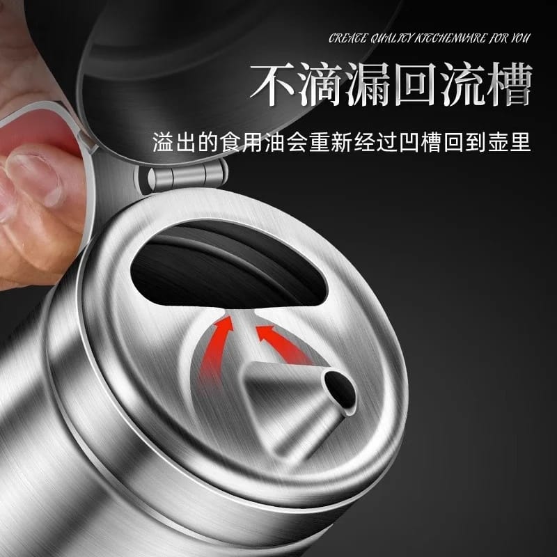 OilPour | Cruche Et Distributeur D’Huile En Acier Inoxydable Pour Cuisine Moderne | Valuna