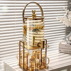 JuiceDispense | Distributeur De Jus En Verre Avec 4 Tasses Pour Fêtes Et Cuisine | Valuna