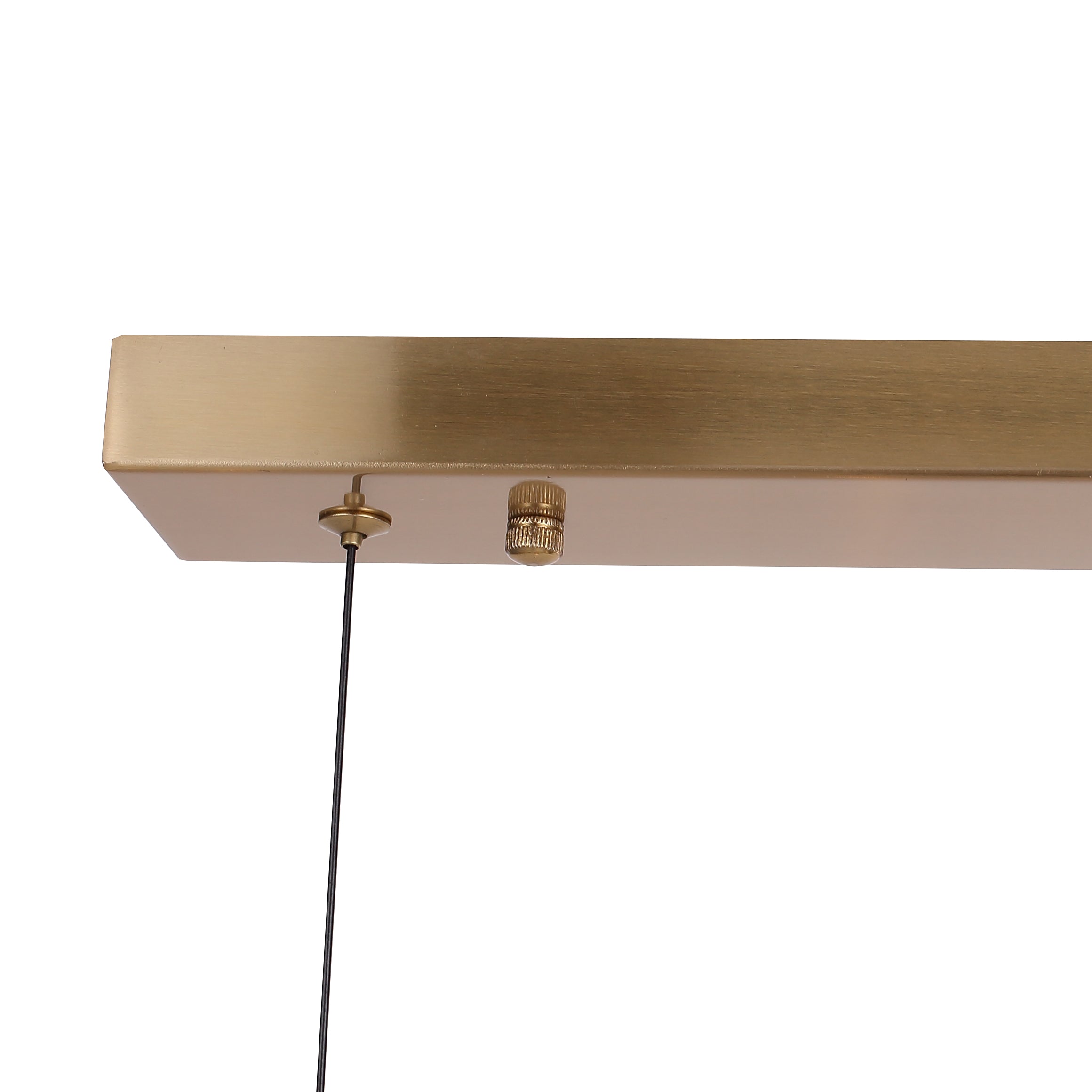 Valence | Suspension Longue en Laiton/Fumée