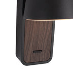 Lampe Murale Torino | Noir/Aspect Bois | Valuna
