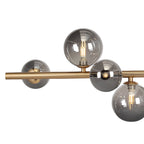 Valence | Suspension Longue en Laiton/Fumée