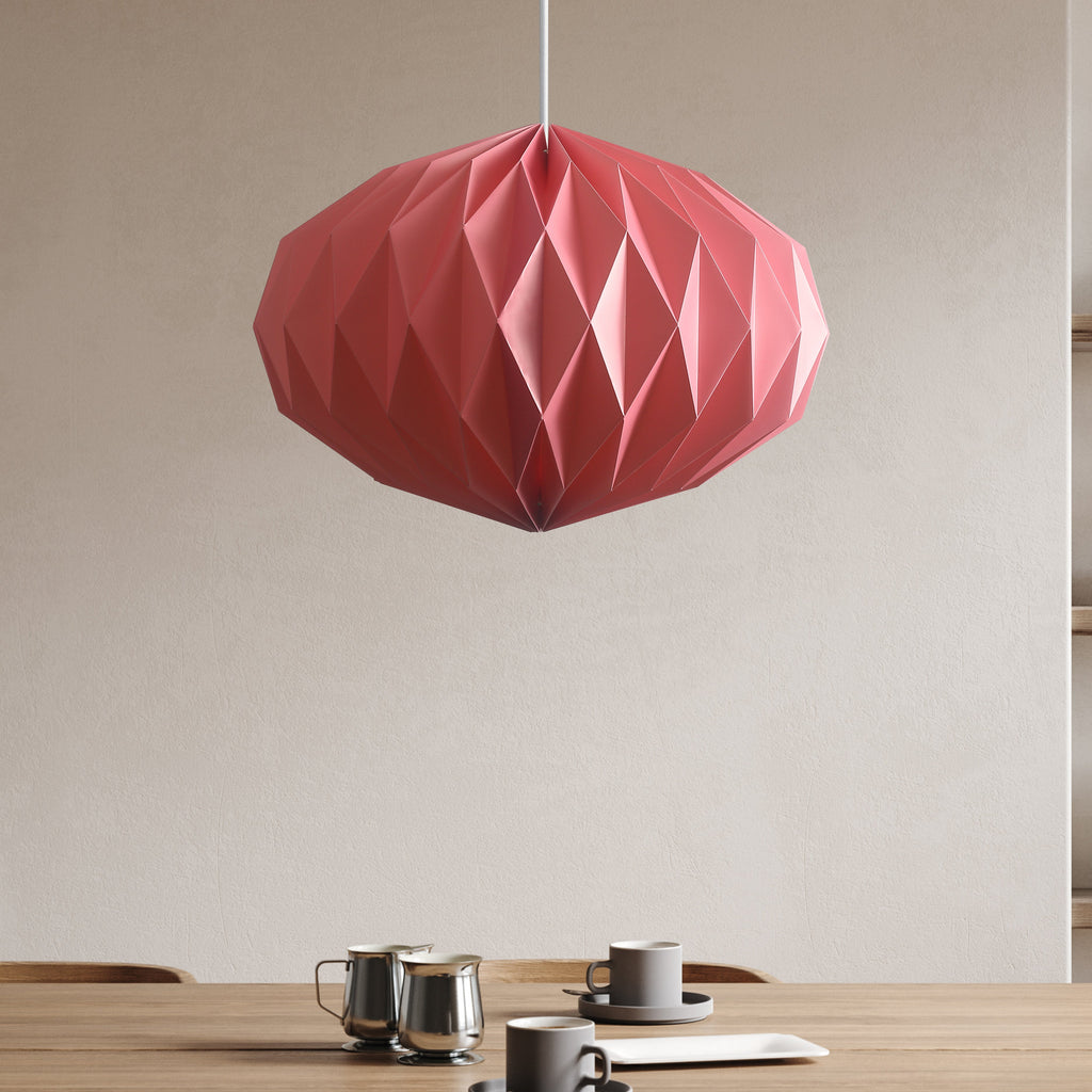 Lune Oblong | Suspension Rose Au Design Élégant | Valuna