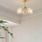 BloomGlass | Chandelier En Verre De Fleurs – Élégance pour Intérieur & Bureau | Valuna