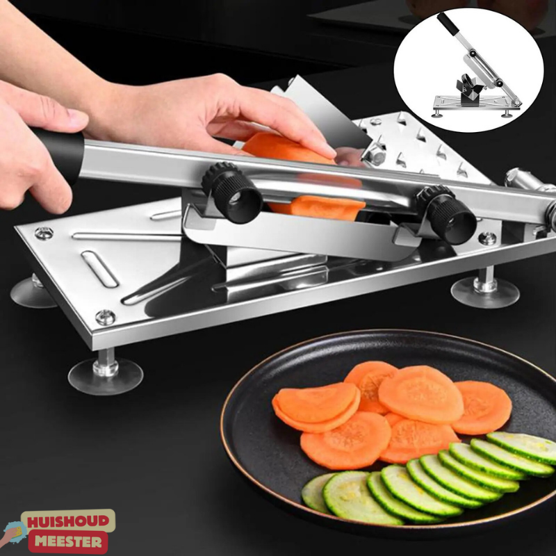KitchenSlicer | Trancheuse Professionnelle Pour La Maison En Acier Inoxydable Avec Lame Réglable | Valuna