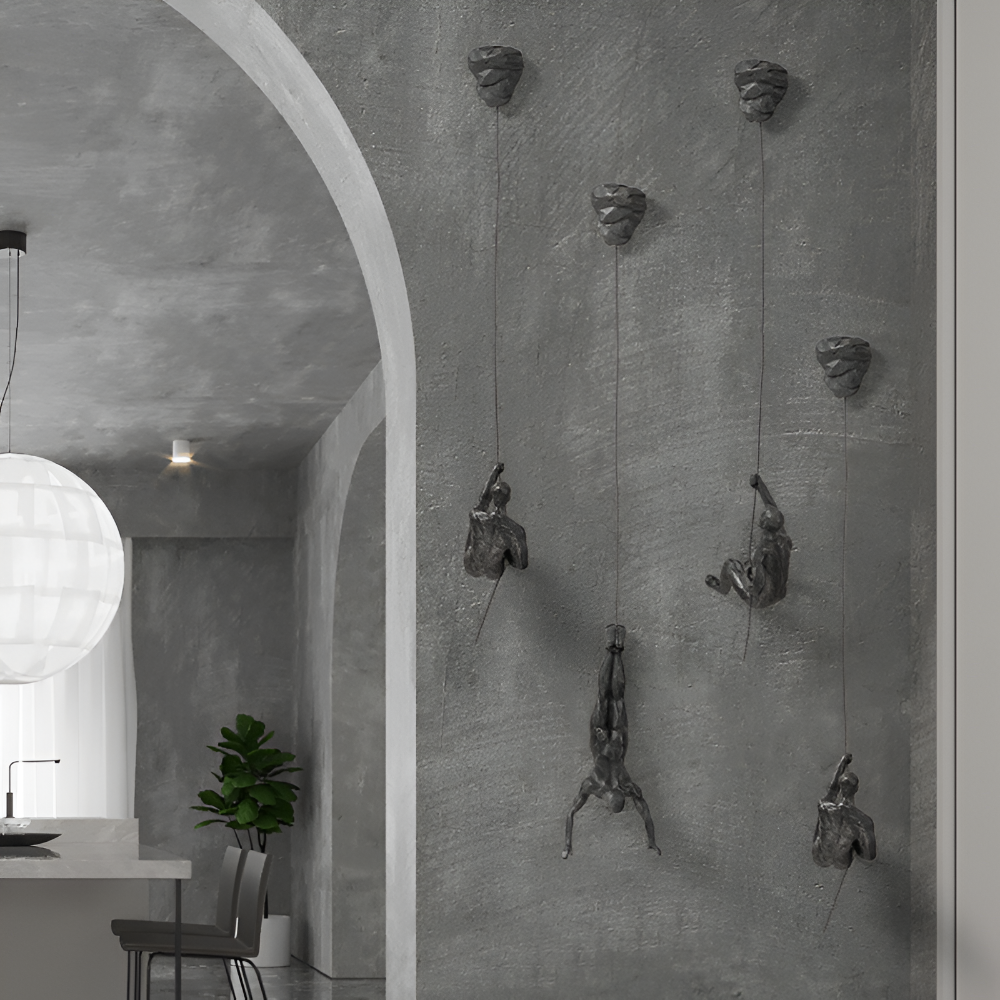 Set d'Art Mural Créatif | Ornement Décoratif d'Homme Grimpant pour Une Esthétique de Vie Unique | Valuna