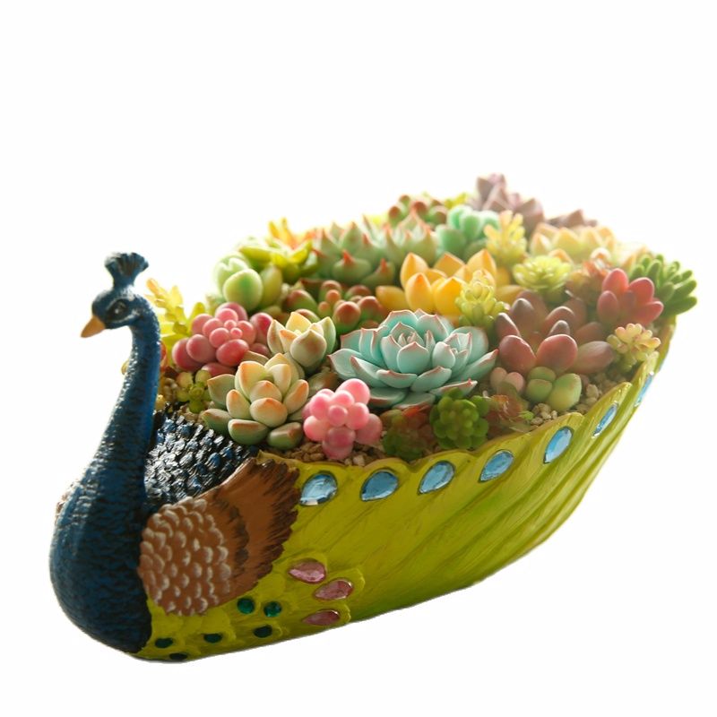 Peacock Bloom | Pot De Fleurs Artistique Et Élégant Pour Jardin Et Salon | Valuna