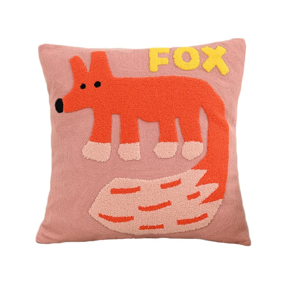 Animaux Brodés | Housse De Coussin Décorative Artisanale | Valuna