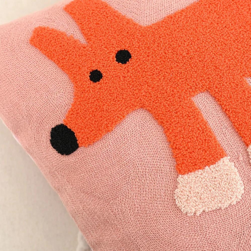 Animaux Brodés | Housse De Coussin Décorative Artisanale | Valuna