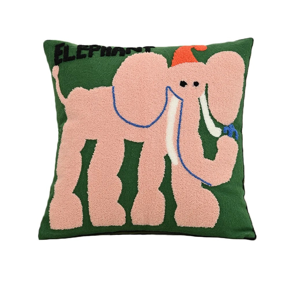 Animaux Brodés | Housse De Coussin Décorative Artisanale | Valuna