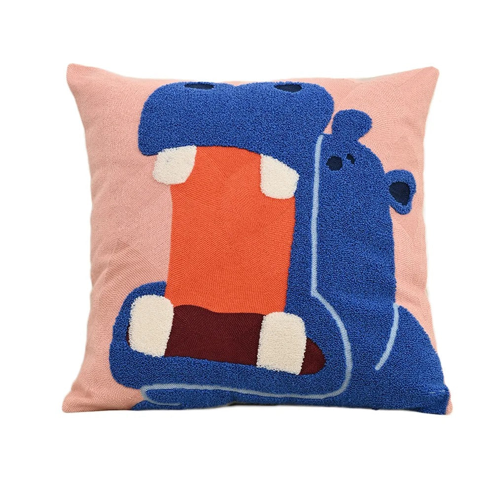 Animaux Brodés | Housse De Coussin Décorative Artisanale | Valuna