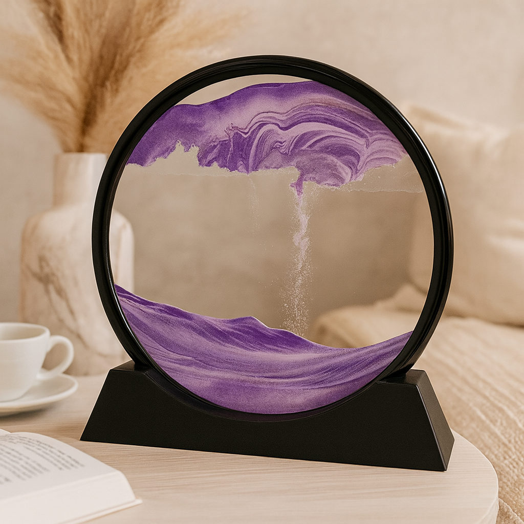 Lunareve | Ornement Cinétique Représentant Un Paysage De Sable Pour Une Atmosphère Apaisante | Valuna