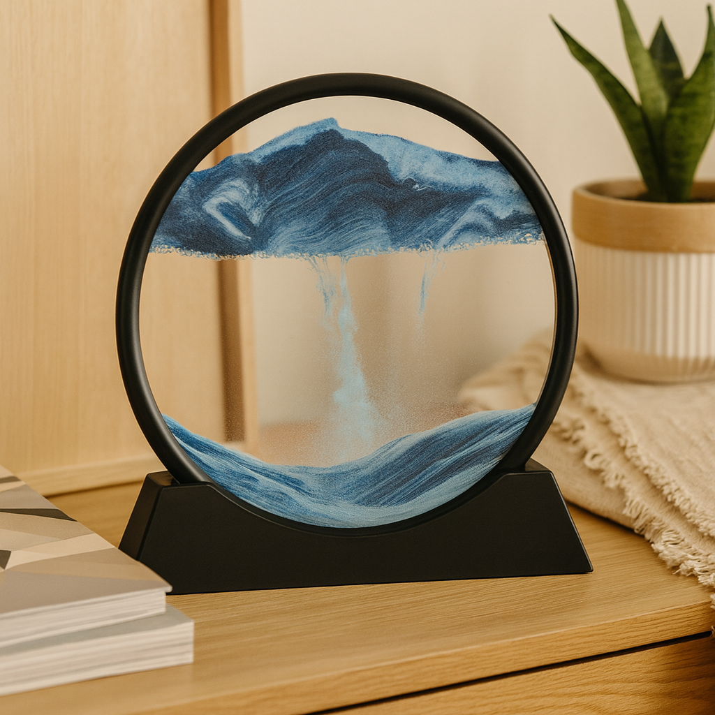 Lunareve | Ornement Cinétique Représentant Un Paysage De Sable Pour Une Atmosphère Apaisante | Valuna