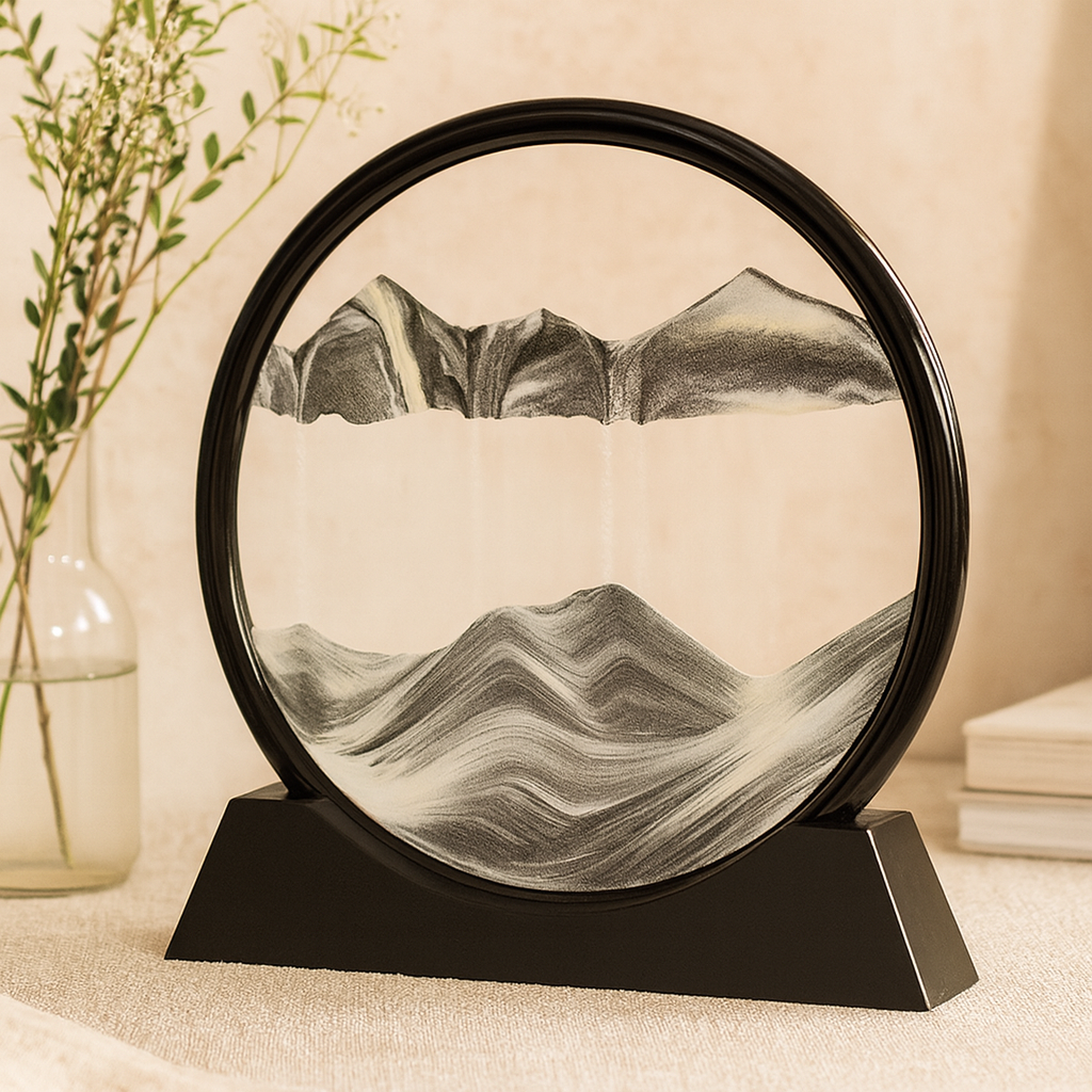 Lunareve | Ornement Cinétique Représentant Un Paysage De Sable Pour Une Atmosphère Apaisante | Valuna