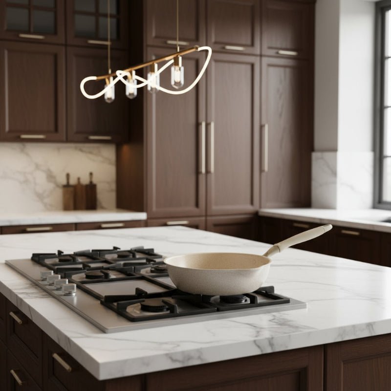 HeatonIQ | Wok Antiadhésif Profond Avec Revêtement En Pierre Maifan Pour Tous Les Types De Cuisinières | Valuna