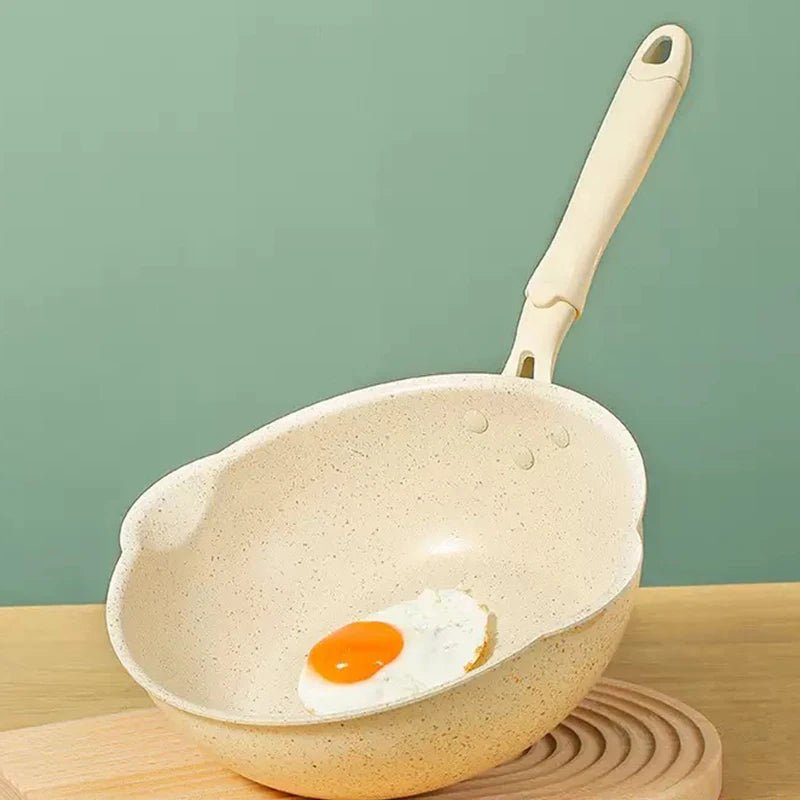 HeatonIQ | Wok Antiadhésif Profond Avec Revêtement En Pierre Maifan Pour Tous Les Types De Cuisinières | Valuna