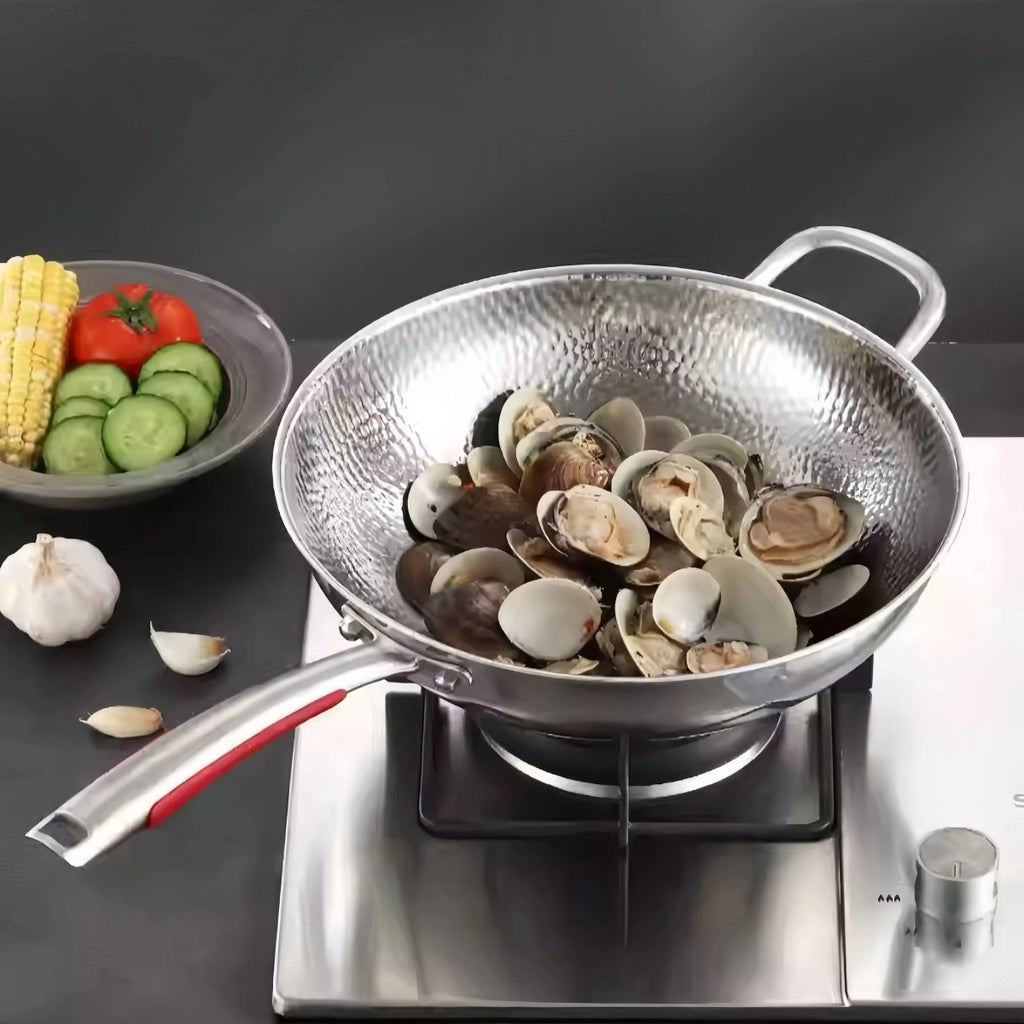 Cuistron | Wok en Titan Premium avec Fond Rond pour Cuisinières à Induction et Sautés Faciles | Valuna