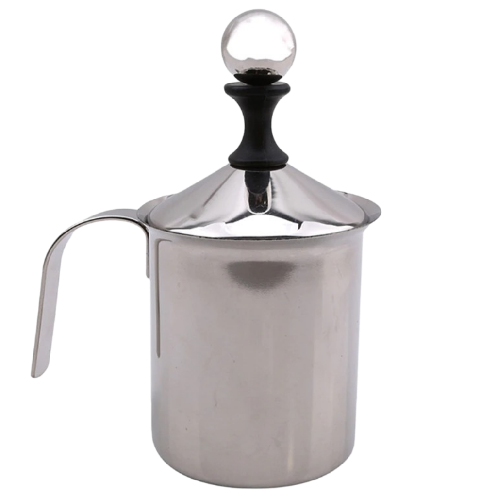 Fouet à Lait Manuel en Acier Inoxydable | Pichet 400 ml à Double Maille | Valuna