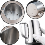 Pichet à Lait en Acier Inox | Fouet Manuel pour Cappuccino & Espresso | Valuna