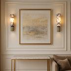 Applique Murale En Cuivre Et Marbre - Valuna