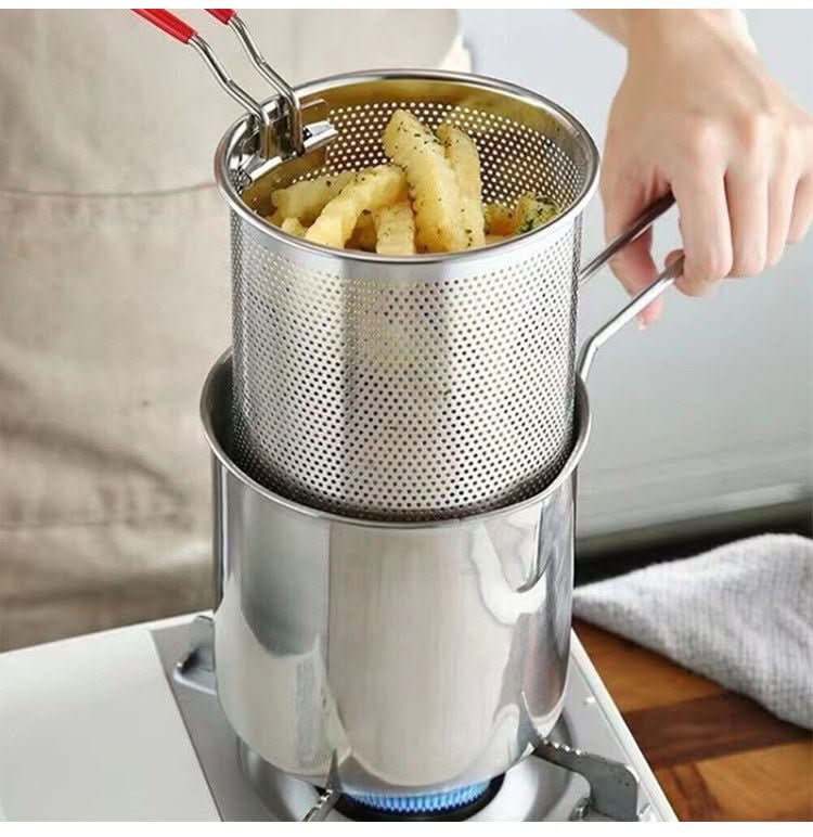 CrispyFry | Friteuse En Acier Inoxydable Pour Une Cuisson À Faible Teneur En Graisse Et Cuisine Polyvalente | Valuna