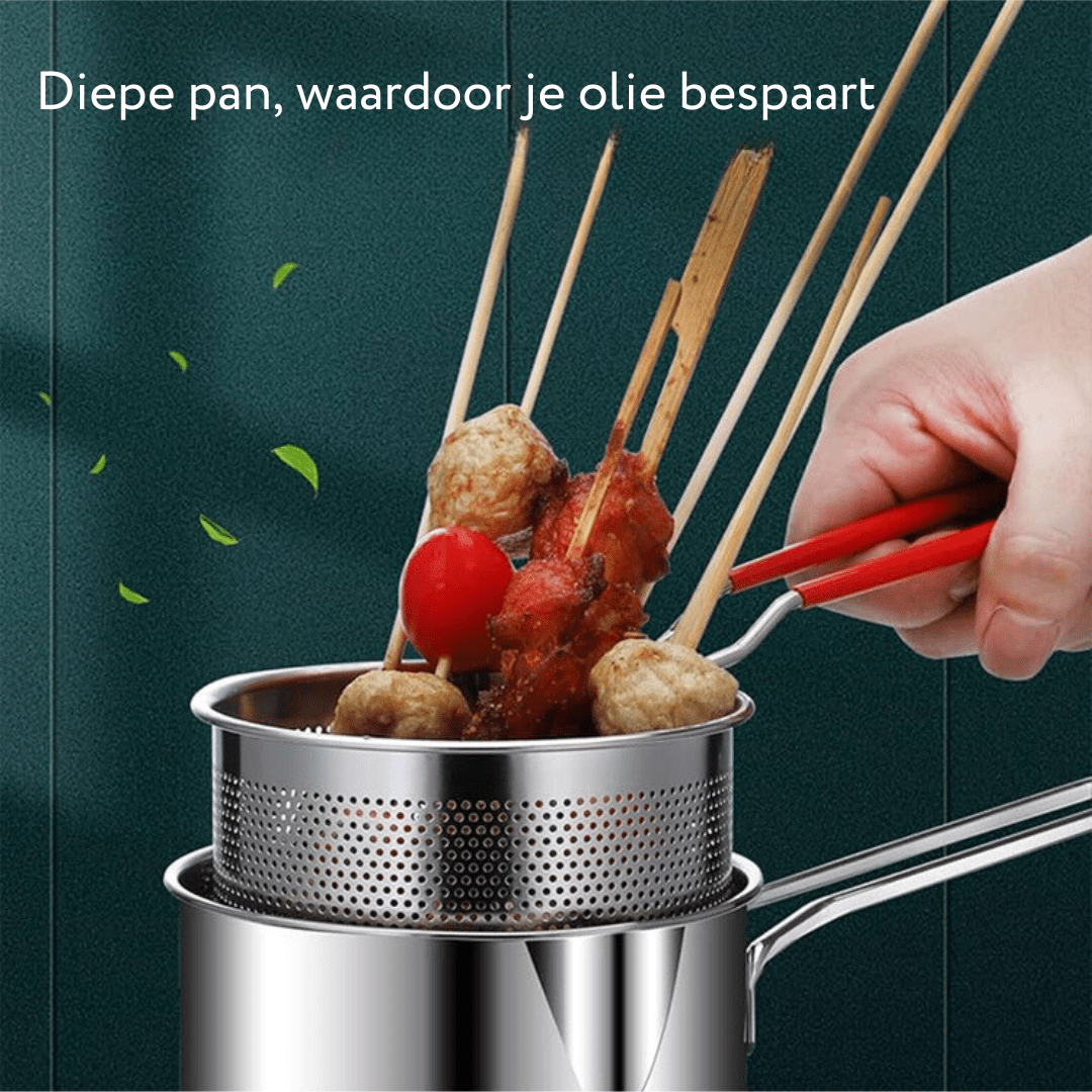 CrispyFry | Friteuse En Acier Inoxydable Pour Une Cuisson À Faible Teneur En Graisse Et Cuisine Polyvalente | Valuna