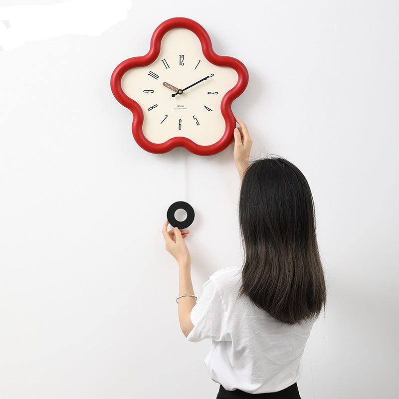Floral3D | Horloge Murale en Guirlandes de Fleurs – MDF & Acrylique Écologiques, Silence Total | Valuna