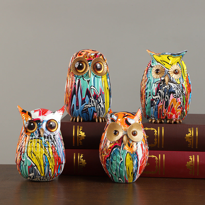 Hibou Graffiti | Ensemble De Literie Artistique Moderne | Valuna