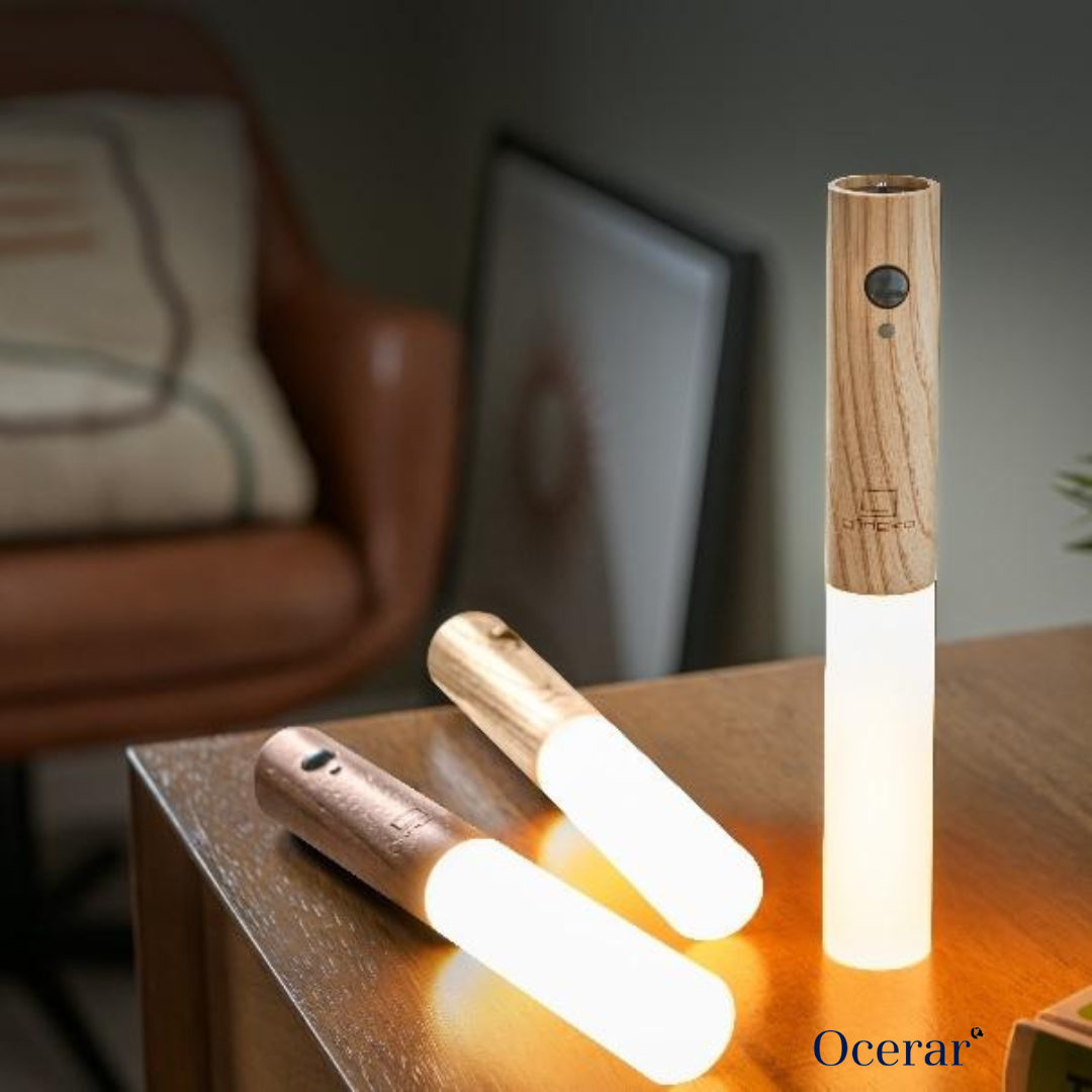 Woodlamp | Lumière d'ambiance sans branchement électrique | Valuna