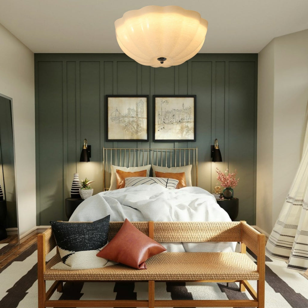 Lampe de Plafond | Avec Coque en Opale | Valuna