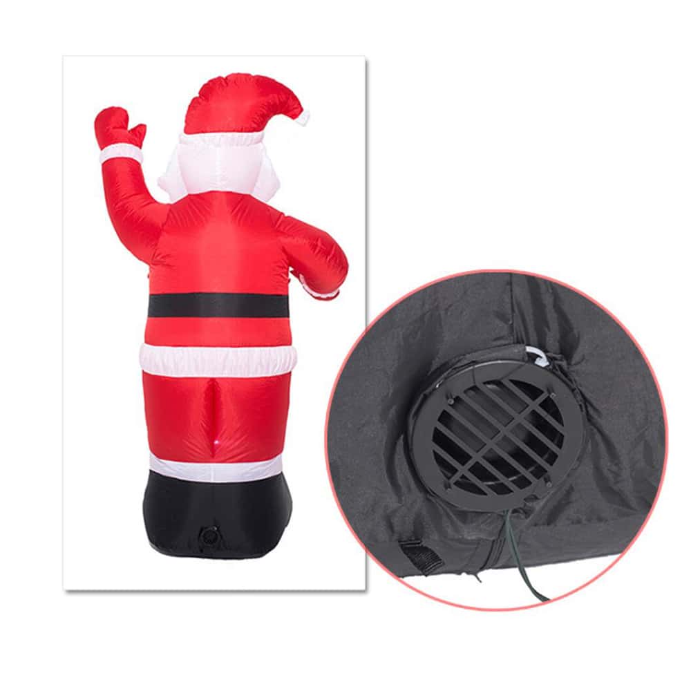 Père Noël Gonflable | Décoration De Noël Avec Lumières LED | Valuna