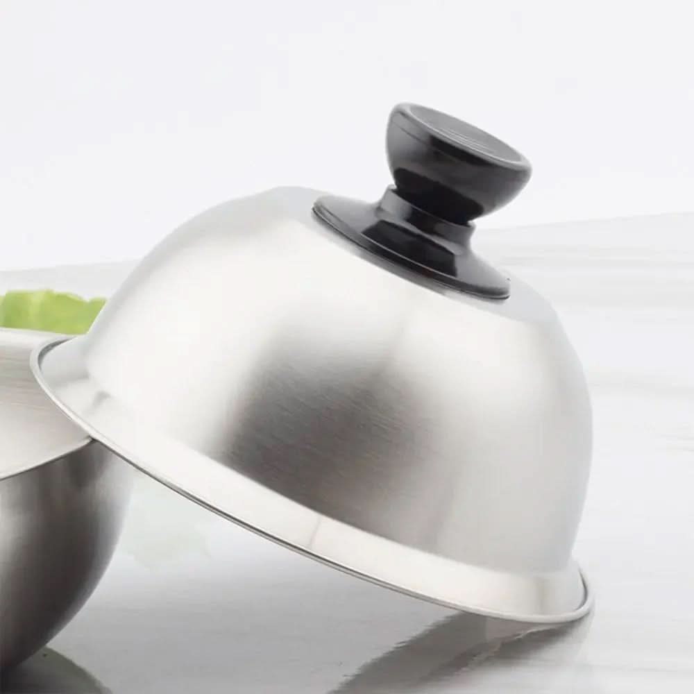 PanShield | Couvercle En Acier Inoxydable Pour Une Cuisson Homogène Et Un Fondant Parfait | Valuna
