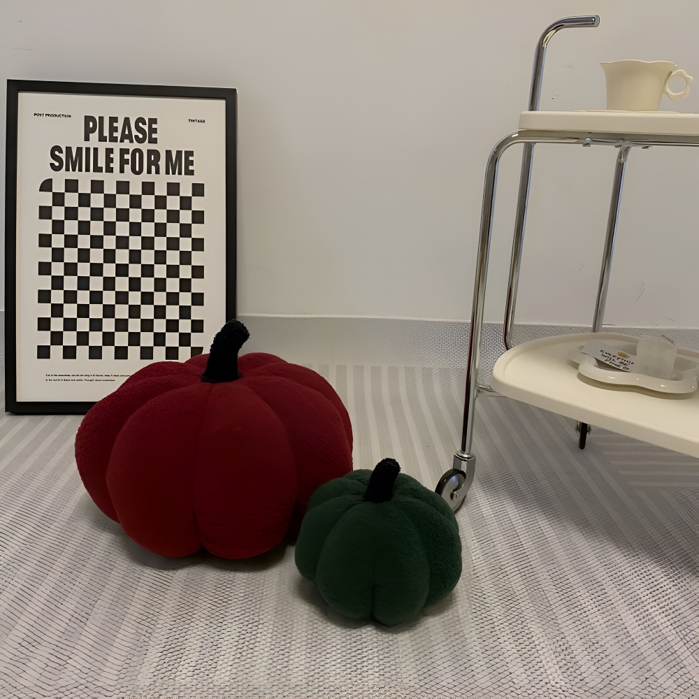 Coussin Citrouille | Coussin en Peluche Texturé Citrouille | Valuna